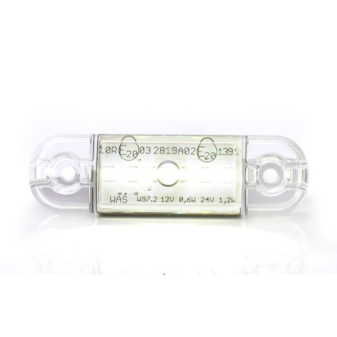 Lampă poziție față/marcaj contur LED, albă, model subțire WAS 713, 5 LED-uri, pentru 12V-24V. [4]