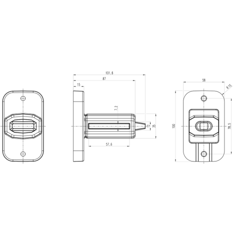 Set 2 lămpi poziție față–spate–laterală LED „neon” 2090, 12–24V, stânga + dreapta [6]