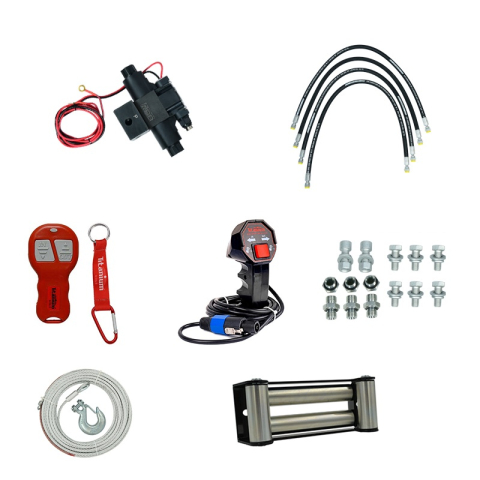 Troliu hidraulic Titanium Winch Renegade 15000 lbs cu sufa din otel [3]