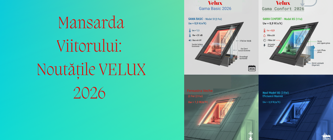 Mansarda Viitorului: Noutățile VELUX 2026 și Revoluția Geamului 85