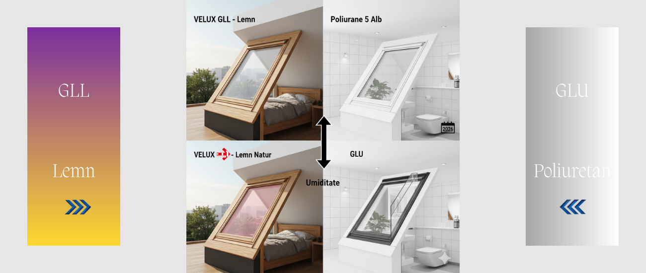 GLL vs. GLU: Lemn Natur sau Poliuretan Alb? Cum alegi fereastra potrivită pentru fiecare cameră