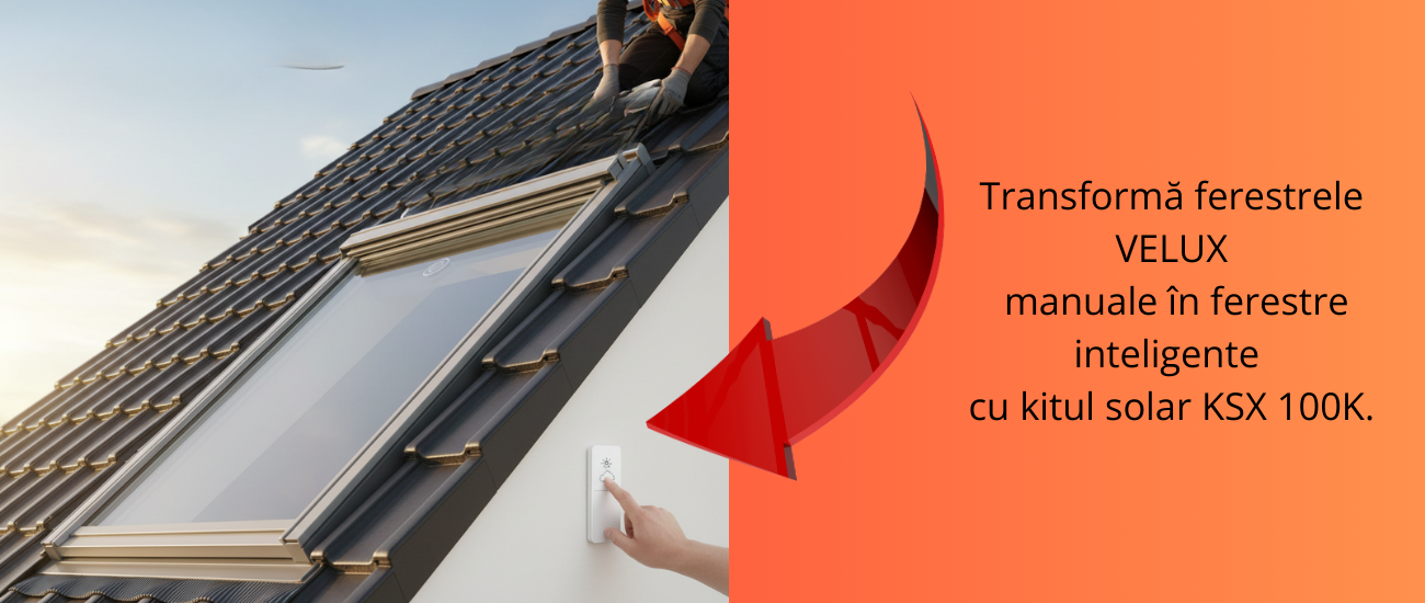 Kit solar cu întrerupator pentru ferestrele cu operare manuala VELUX KSX 100K