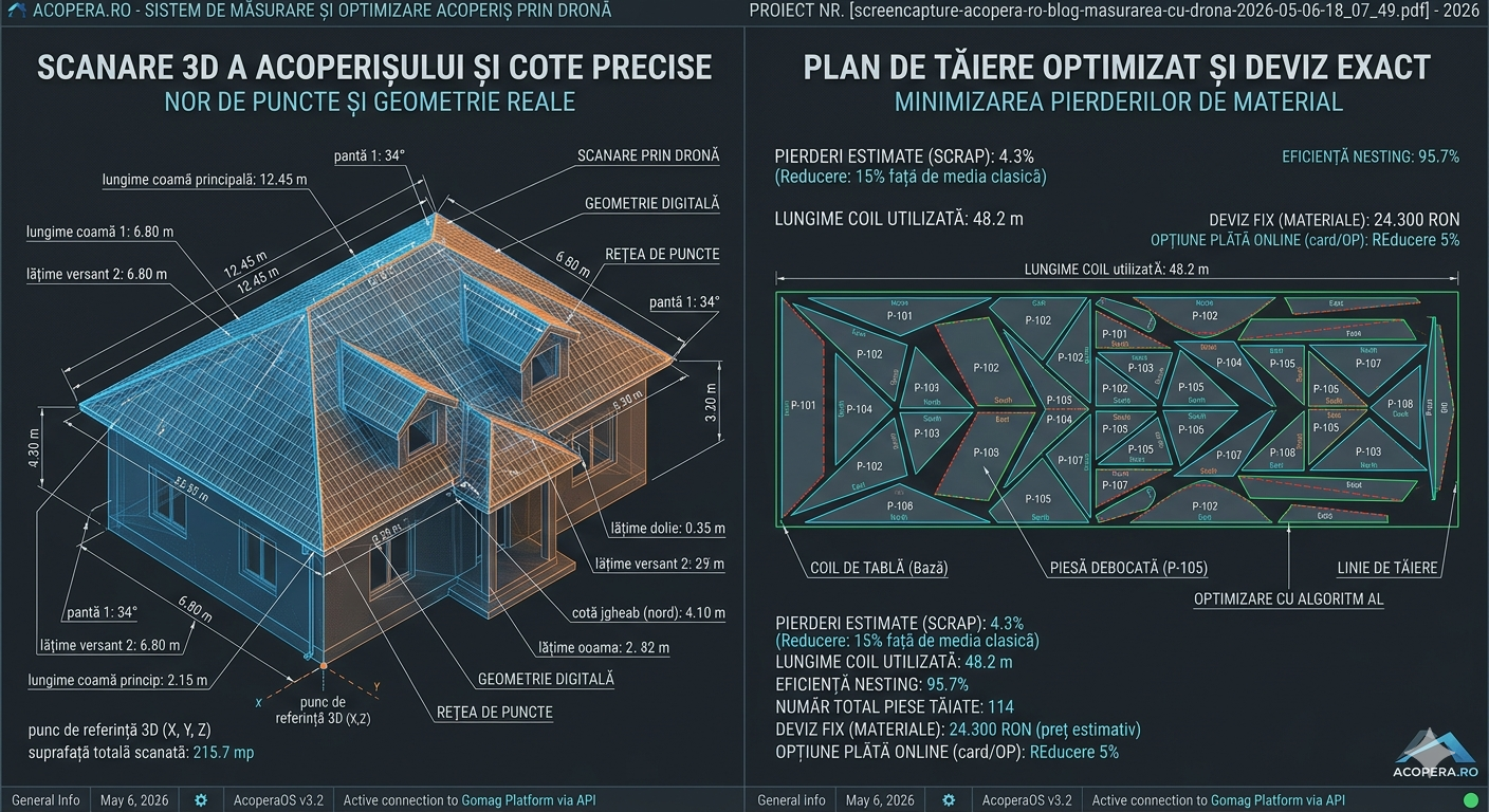 De la scanare 3D la montaj: Drumul scurt către un acoperiș nou