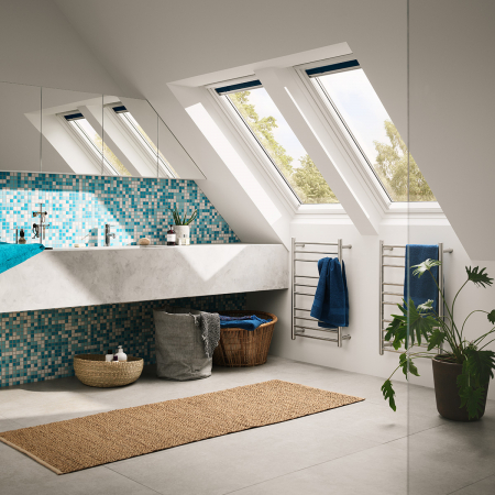 Ferestre de mansarda - Fereastra de mansarda Standard VELUX GLU 0051, operare de sus