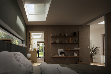 Rulou opac pentru ferestre acoperis tip terasa cu protectie din sticla curbata sau plata VELUX [1]