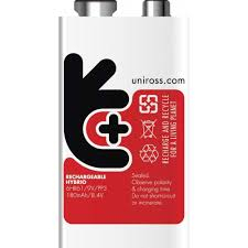 1 acumulatori NiMH marimea 9V (6LF22) 200 mAh marca UNIROSS [2]
