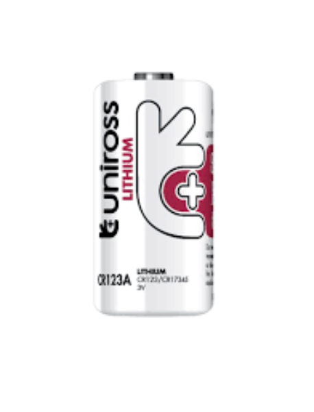 1 baterii litiu CR123A marca UNIROSS  ambalate intr-un blister [1]