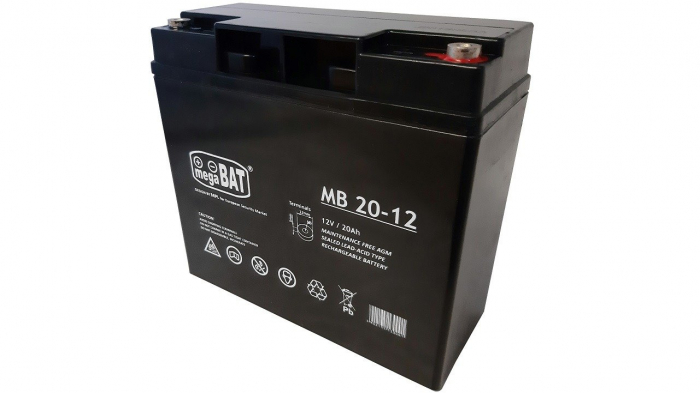 Acumulator stationar Plumb-Acid AGM/VRLA 12V - 20Ah marca MB [2]