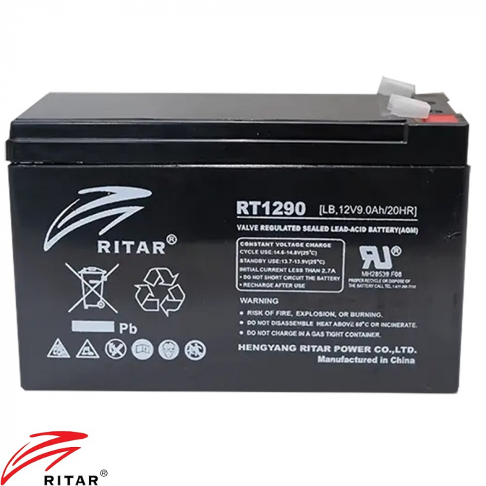 Rt1290T2 Acumulatori Ritar Acumulator Plumb-Gel Ritar 12V - 9Ah High Rate [2]
