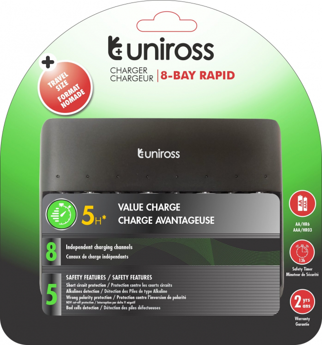 Incarcator Uniross compact pentru 8 celule AA,AAA [3]