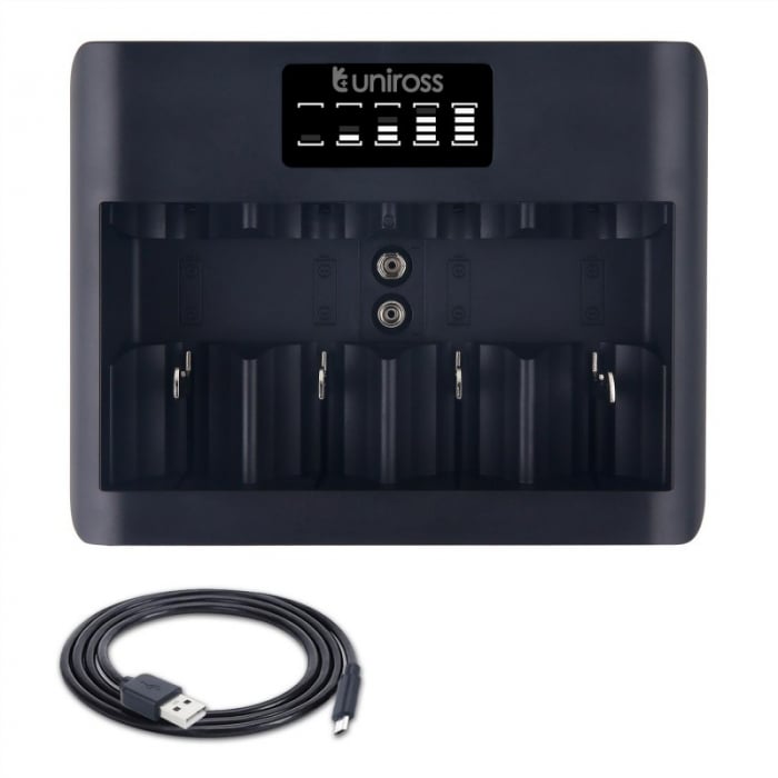 Incarcator UNIVERSAL pentru AA, AAA, C, D, 9V cu ecran LCD [2]