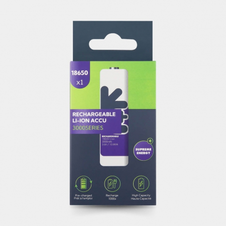 ACUMULATORI LI-ION - U1BT1830SP 1 acumulatori incarcabil Li-ion 18650 3.6V 3000 mAh marca Uniross