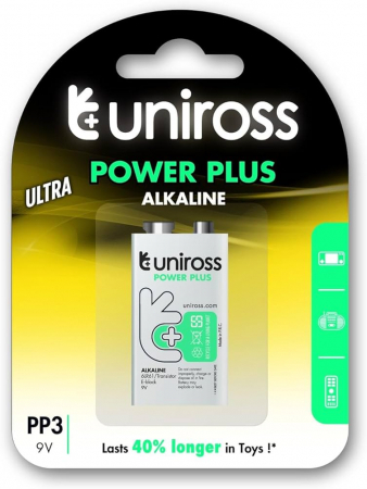 BATERII ALCALINE STANDARD - UALK9VPP1 Baterii Uniross Baterii 9V Ambalate cate 1