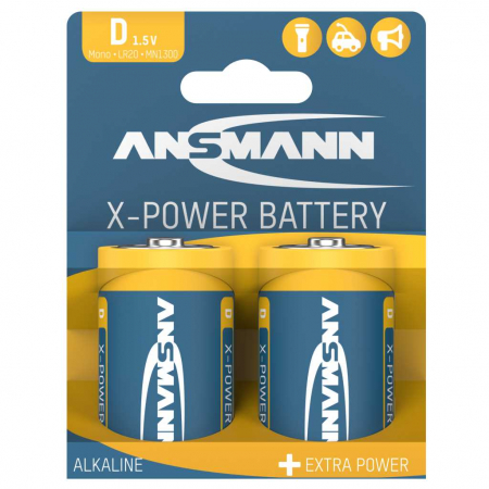 BATERII ALCALINE STANDARD - 5015633 Baterii Ansmann Baterii R20 Ambalate Cate 2