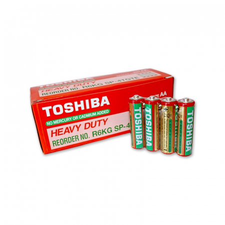 2 baterii Zinc Carbon AA (R6) marca TOSHIBA ambalate intr-o folie [1]