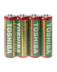 BATERII ZINC CARBON - 2 baterii Zinc Carbon AA (R6) marca TOSHIBA ambalate intr-o folie