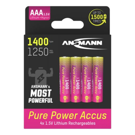 ACUMULATORI - 1311-0034 Ansmann Li-ion Pure Power AAA / HR03 tip 1400 mAh Ambalati Cate 4