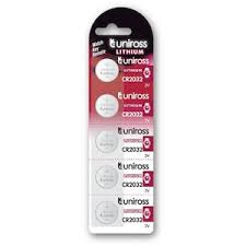 BATERII LITIU BUTON - 5 baterii litiu CR2025 marca UNIROSS  ambalate intr-un blister