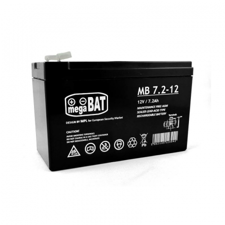 Acumulator stationar Plumb-Acid AGM/VRLA 12V - 7.2Ah marca MB [2]