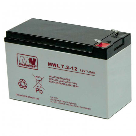 Acumulator stationar Plumb-Acid AGM/VRLA 12V - 7.2Ah marca MW POWER