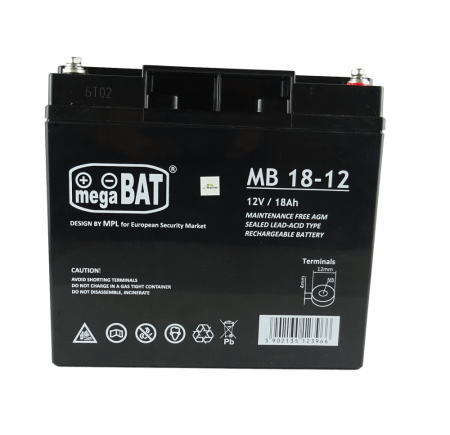 Acumulator stationar Plumb-Acid AGM/VRLA 12V - 18Ah marca MB [1]