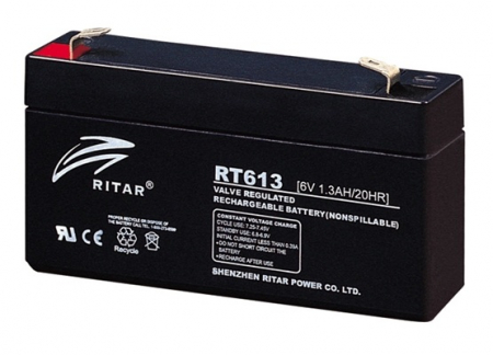 ACUMULATORI - Rt613 Acumulatori Ritar Acumulator Plumb-Gel Ritar 6V - 1.3Ah