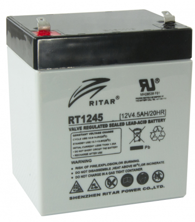 ACUMULATORI - Rt1245 Acumulatori Ritar Acumulator Plumb-Gel Ritar 12V - 4.5Ah