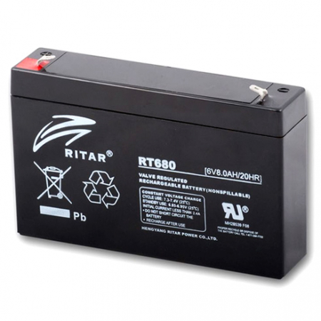 ACUMULATORI - Rt680 Acumulatori Ritar Acumulator Plumb-Gel Ritar 6V - 8.0Ah