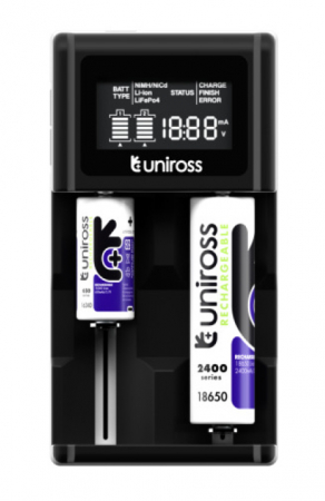INCARCATOARE - Incarcator Uniross compact inteligent cu ecran LCD