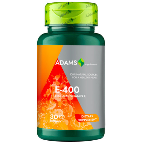 Vit. E-400 naturala, 30 capsule moi, Adams [1]