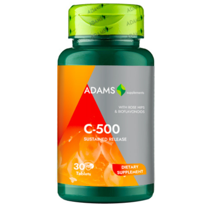 Vitamina C-500 cu macese 30tab, Adams [1]