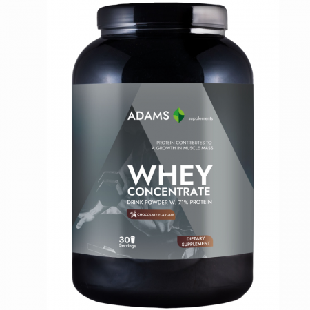 WPC - Concentrat proteic din zer - Concentrat proteic din zer (ciocolata), 908g, Adams Supplements