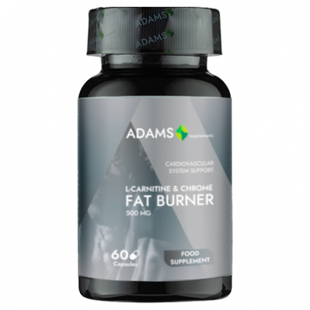 Slabire - Arzator de grasimi L-Carnitina + Crom, 60cps, Adams Supplements