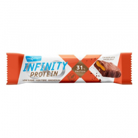 Alte batoane - Baton proteic cu ciocolata si alune, fara gluten, Infinity, 55g, Maxsport