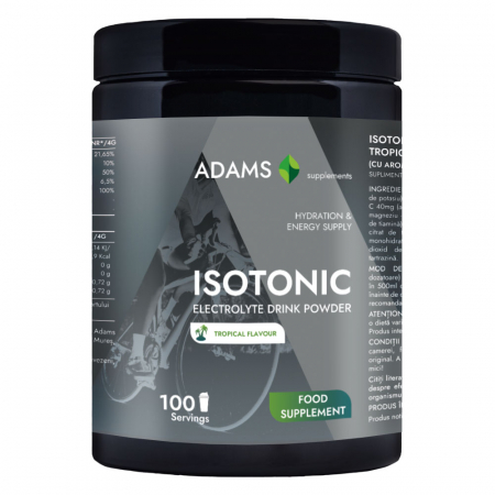 Isotonice - Bautura izotonica cu electroliti (tropical), 400g, Adams Supplements