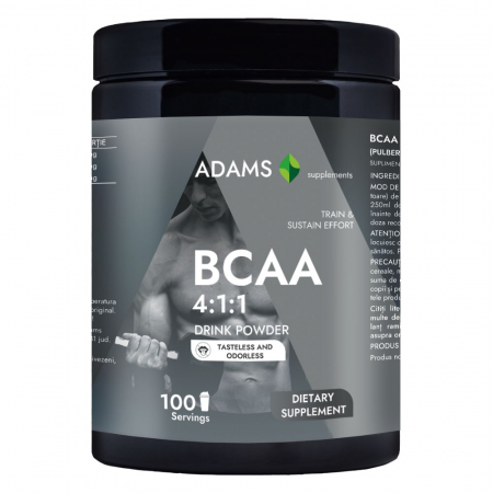 BCAA - BCAA 4:1:1 (fara aroma), 400g, Adams Supplements
