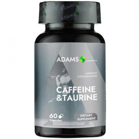 Sport & Fitness - Caffeine + Taurine, 680mg, 60cps, Adams Supplements