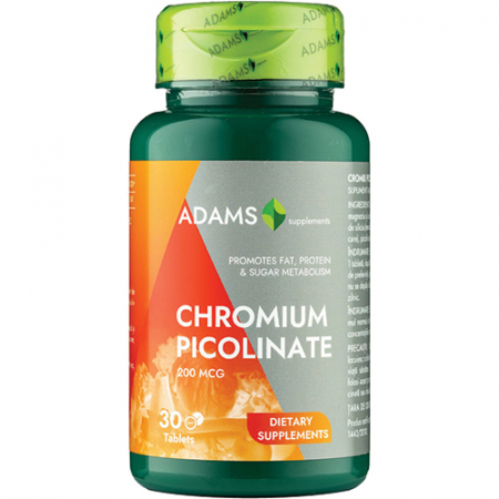 Toate produsele - Chromium Picolinate 200mcg, 30cps, Adams Supplements