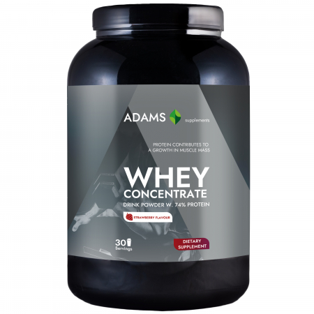 Toate produsele - Concentrat proteic din zer (capsuni), 908g, Adams Supplements