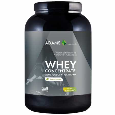 Toate produsele - Concentrat proteic din zer, (vanilie), 908g,  Adams Supplements