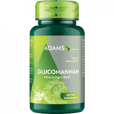 Toate produsele - Glucomannan 450mg, 30cps, Adams Supplements