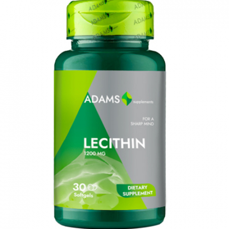 Toate produsele - Lecitina 1200mg, 30cps, Adams Supplements