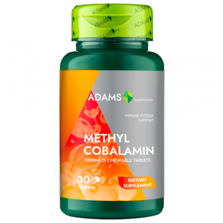 Vitamine si Minerale - Metilcobalamina 1000mcg, 30 tablete, Adams Supplements