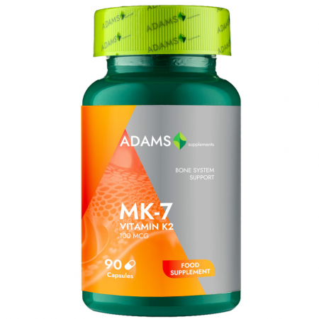 Vitamins and Minerals - MK-7 (Vitamin K2) 90cps, Adams Supplements