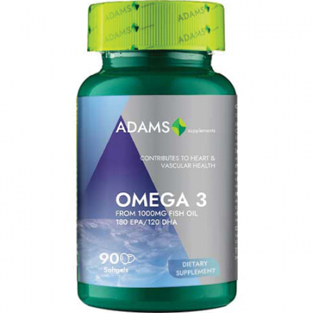 Vitamine si Minerale - Omega 3 1000mg, 90cps, Adams Supplements