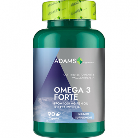Vitamine si Minerale - Omega 3 Forte ( 33%EPA/22%DHA), 90cps, Adams Supplements