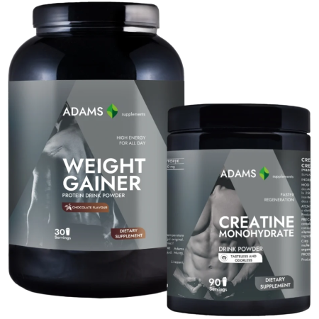 Pachete - Pachet Proteina pentru cresterea masei musculare (ciocolata),1.5kg + Creatina