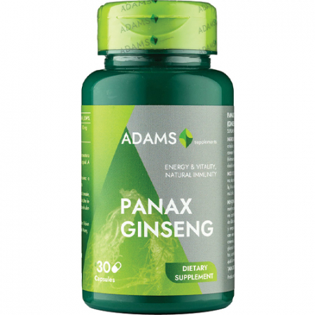 Vitamine si Minerale - Panax Ginseng 1000mg, 30cps, Adams Supplements