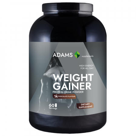 Gainere - Proteina pentru cresterea masei musculare (ciocolata), 3kg, Adams Supplements
