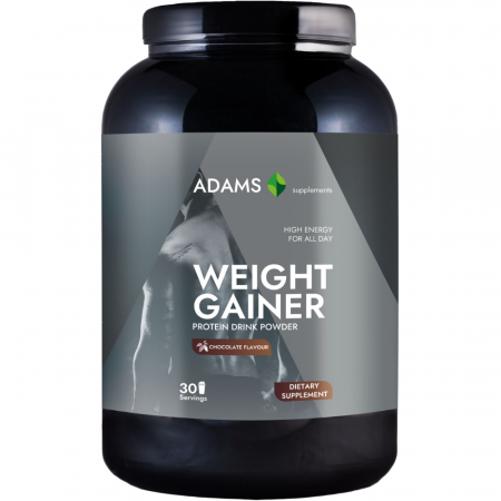 Gainere - Proteina pentru creșterea masei musculare (ciocolata), 1,5kg, Adams Supplements
